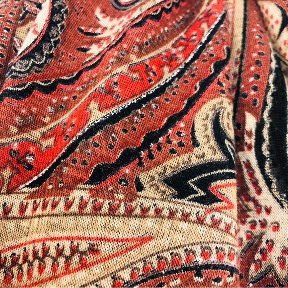 Rust Orange Black Burn Out Scarf - Picture 7 of 16